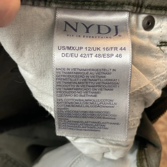 NYDJ Ami Skinny High Rise Stretch Slimming Compression Camo Print Jeans Size 12 - Picture 6 of 6